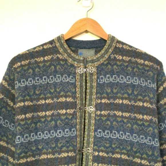 Squaw Valley 100% Wool Nordic Cardigan Size Large - Picture 2 of 6